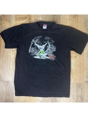 Y2K Disney Tinker Bell Graphic Tee – Black (L)